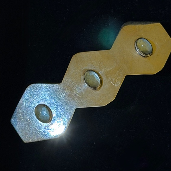 Accessories - Sterling Silver Geometric Barrette.